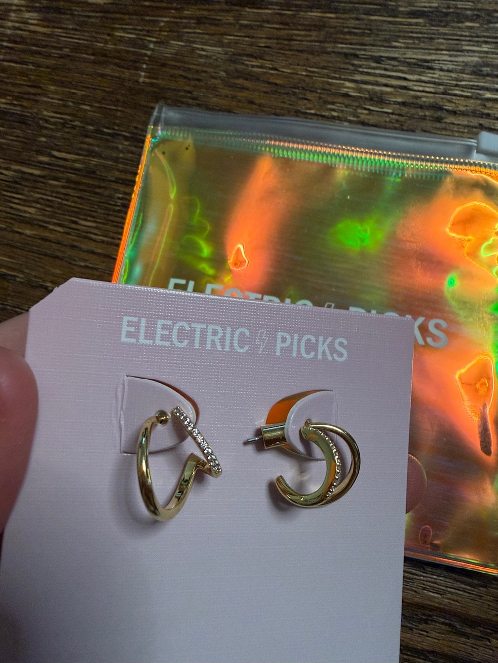 Electric Picks - 14k Gold Hoop & Pavé Huggie Earrings
